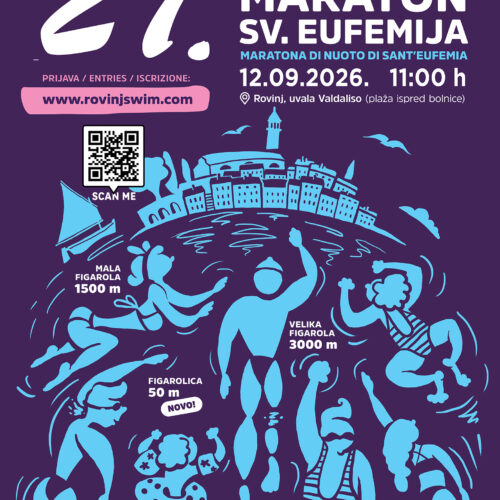 Sve je spremno za 27. plivački maraton Sv. Eufemija 2026. u Rovinju